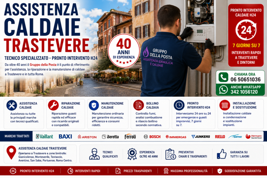 assistenza caldaie trastevere